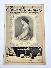Antique 1922 Edison Musical Magazine Along Broadway Record Catalog Cecil Arden picture