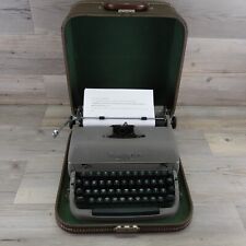 VTG Remington Rand Quiet-Riter Miracle Tab Typewriter Green w/Case Excellent picture