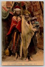 Kabyles Berber Woman Baby Algeria Traditional Dress Vtg Postcard c1910's picture