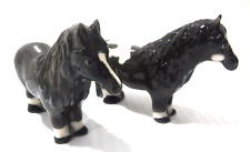 Cheval Set of 2 Model Figurines Miniature Pony  Handcrafted Ponies 4 In.X 3In. picture