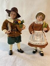 Kurt S. Adler Pilgrim Boy and Girl Thanksgiving Figurine Harvest Decor picture