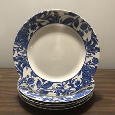 Vintage Lot Of 5 Martha Stewart Cobalt Blue Orleans Pattern Dinner Plates 11” picture