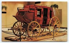 1950s ST LOUIS MO 1850 STAGECOACH IN LOBBY GATEWAY ARCH CHROME POSTCARD P2925 picture