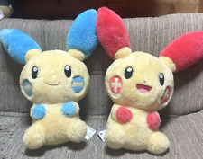 Pokemon Plusle Minun Mofugutto Warm And Healed Fluffy Big Plush Toy Set of 2 picture