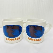 2 Science News Pangaea Heat Activated Mugs Geology Geography Scientist VTG 1988 picture