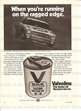 1973 Valvoline Racing Motor Oil Vintage Magazine Ad picture