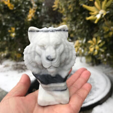 1pc Natural Tai Chi Stone Quartz hand Carved lion Crystal Healing Reiki decor picture