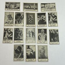 Vintage 1960's Monster Laffs lot of 16 cards Topps creatures horror picture