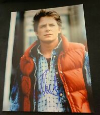 MICHAEL J FOX SIGNED 11X14 PHOTO BACK TO THE FUTURE MARTY MCFLY COA+PROOF WOW picture