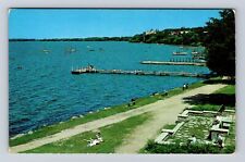 Madison WI- Wisconsin, Lake Mendota, Antique, Vintage Souvenir Postcard picture