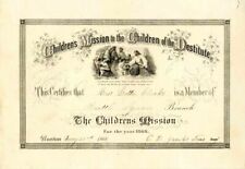 Children's Mission to the Children of the Destiture Membership Certificate - Ame picture