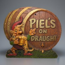 Rare Vintage 50’s Piels On Drought Beer Back Counter Sign Bar Advertisement picture