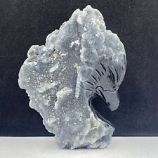 339g Natural crystal mineral specimen, sphalerite, hand-carved the eagle, gift picture