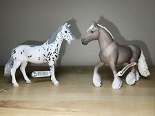 Schleich Horse Club Knabstrupper Mare And Silver Dapple Figures 13910 And 13914 picture