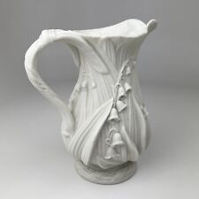 VERY RARE Copeland Parian Ware  Lily Of The Valley Jug Pitcher, C 1850, England picture