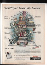 WordPerfect Productivity Machine Magazine Ad Vintage Office Software PC Promo picture