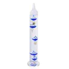 Galileo Thermometer Glass with Blue Floating Balls Office Table Home Decor Gifts picture
