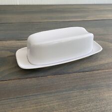 Vintage Lenoxware Lenox Ware White Melamine Covered Butter Dish MCM (M6) picture
