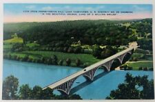 Vintage Branson Missouri MO Lake Taneycomo US Highway 65 Bridge Linen  picture