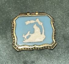 Vintage Max Factor Blue Cameo Trinket/Pill Box picture