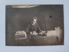 1936 Soviet Ukraine Photo Agronomist Scientist Writing Grain Books Dnipro USSR picture