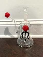 8” Premium Glass Water Red Squid Octopus 14mm picture