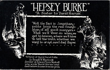 LOT W63  ADVERTISING POSTCARD FOR BOOOK  HEPSEY BURKE  FRANK WESCOTT SPOKANE WA picture