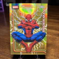 SPIDER-MAN 2026 Topps Chrome Marvels #163 Gold Lightning Refractor 9/50 SSP picture
