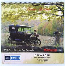 1985 Ford Motorcraft Classic Car Calendar, Seasons Greetings 9.5 in Wide picture