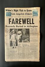 Los Angeles Times 1963 Farewell, Kennedy Buried in Arlington picture