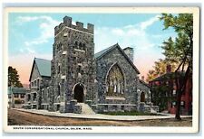 c1930's South Congregational Church Salem Massachusetts MA Vintage Postcard picture