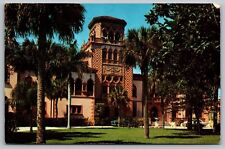 East Facade John Ringling Residence Sarasota Florida Tropical Palms VTG Postcard picture