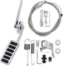Universal Polished Aluminum Accelerator Pedal & Mr Gasket Cable Kit picture