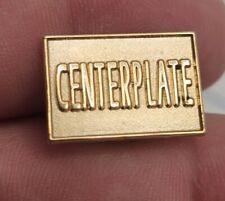 VTG Lapel Pinback Hat Pin Gold Tone Word Centerplate Etched On It  picture