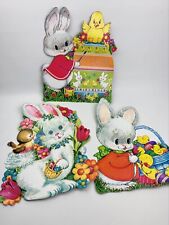 vintage easter bunny mod die cut decor signs picture