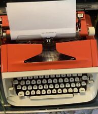 Vintage Orange Royal Safari  Portable Typerwriter With New Ink Ribbons Tested picture