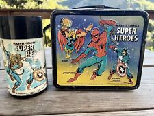 Vintage 1976 Marvel Comics Super Lunch Box With Thermos picture