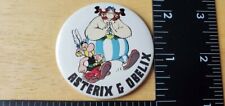 Asterix and Obelix pin button pinback Gaulish Warriors Roman Empire 1978 Dargaud picture