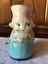 Vintage Shawnee Betsy Dutch Girl Creamer Pitcher Blue Pink READ picture