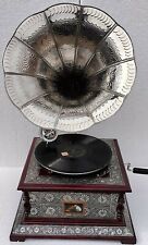 Antique look HMV Gramophone Fully Working ,Antique Design Phonograph win-up picture