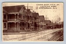 Amsterdam NY-New York Lower East Main Street Looking West Vintage c1912 Postcard picture