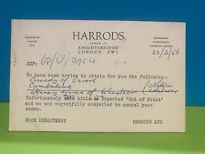 Vintage 1958 Harrods of Knightsbridge Postcard Metered Postmark picture