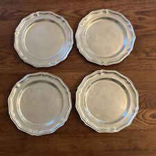 4 Wilton Armetale Country French 10 in Dinner Plates Matte Pewter RWP Aluminum picture