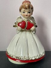 Musical ANGEL FIGURINE Lefton MUSIC BOX Vintage ROTATES 3831 Excellent picture