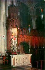 Bishops Throne Cathedral of St. John the Divine New York Vintage Postcard picture