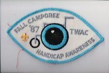1987 TWAC Fall Camporee Handicap Awareness patch picture