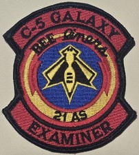 USAF 21st Airlift Squadron Patch BEE liners C-5 GALAXY EXAMINER COLOR FLIGHT h&l picture