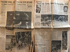 Muhammad Ali vs Joe Frazier- Original LA Times Newspaper Lot 2 Wicks UCLA picture