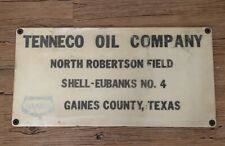 12x24” Tenneco Oil Company Gaines County TX Shell-Eubanks Vintage Outdoor Sign picture