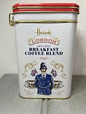 Harrods London Breakfast Coffee Blend EMPTY Collectable Tin Storage Container  picture
